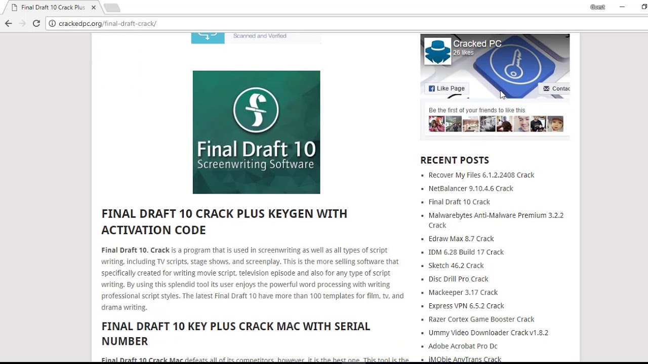 Final Draft 10 Crack Free Download Mac